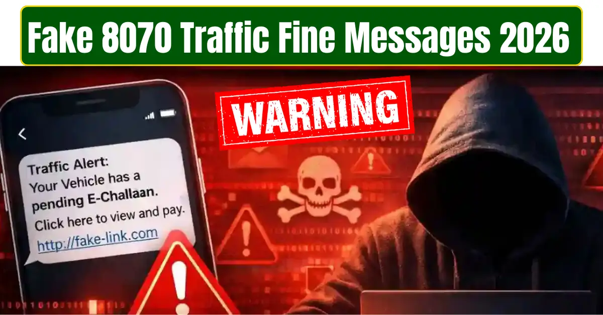 Fake 8070 Traffic Fine Messages in Pakistan 2026