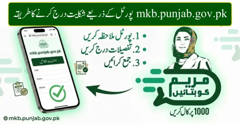 How to File a Complaint Through mkb.punjab.gov.pk Portal